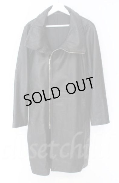 画像3: NO ID. / シープレザーハイカラーコート 2 ブラック O-25-10-22-002-NO-ou-YM-OS (3)