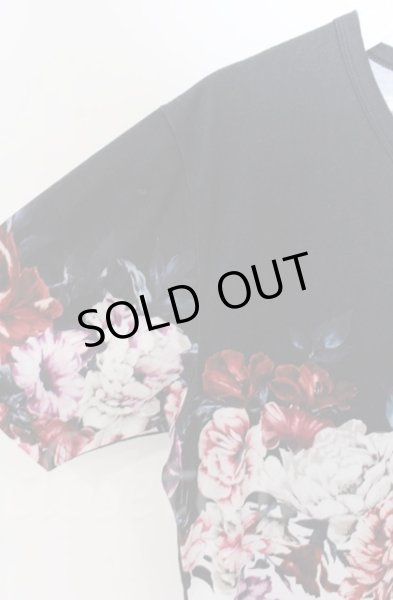 画像3: BUFFALO BOBS / YIN-YANG(イン-ヤン)花柄プリント Tシャツ 1-2 ブラックｘホワイト O-25-10-22-021-BU-ts-YM-OS (3)