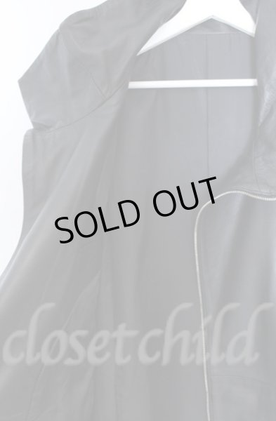 画像5: NO ID. / シープレザーハイカラーコート 2 ブラック O-25-10-22-002-NO-ou-YM-OS (5)