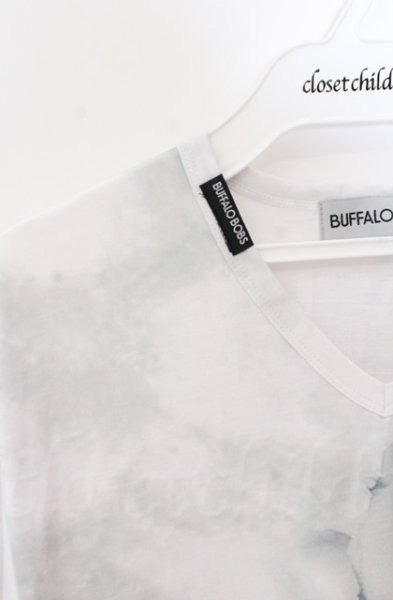 画像2: BUFFALO BOBS / LOPROS(ロプロス)Vネック花柄Tシャツ 2-3 ホワイト O-25-10-22-022-BU-ts-YM-ZT86 (2)