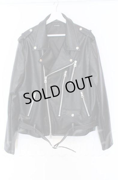 画像1: CIVARIZE / オーバーシルエットPUダブルライダースジャケット 4XL ブラック O-25-10-22-003-CI-ja-YM-OS (1)