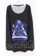 画像1: CIVARIZE / モードフラワービッグカットソー F ブラック O-25-10-22-028-CI-ts-YM-OS (1)