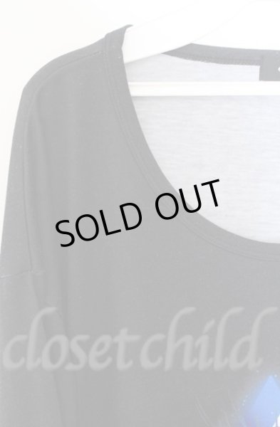 画像2: CIVARIZE / モードフラワービッグカットソー F ブラック O-25-10-22-028-CI-ts-YM-OS (2)