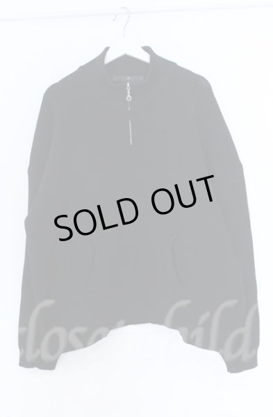 画像1: NO ID. / ハーフZIPニットプルオーバー ONE ブラック O-25-10-22-034-NO-to-YM-ZT57 (1)