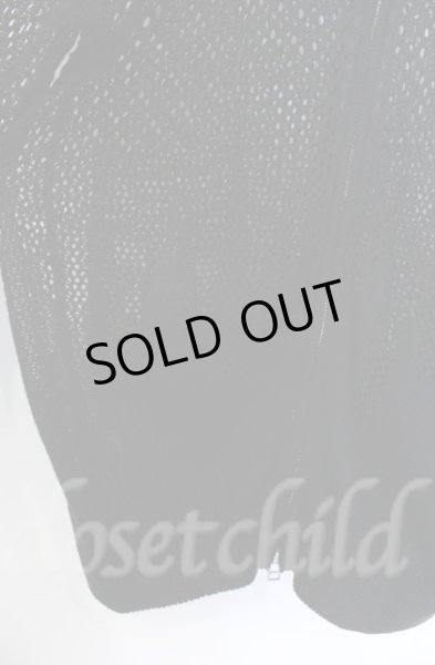 画像2: NO ID. / グラデーションシアーニットZIPパーカー ONE ブラック O-25-10-22-035-NO-to-YM-OS (2)