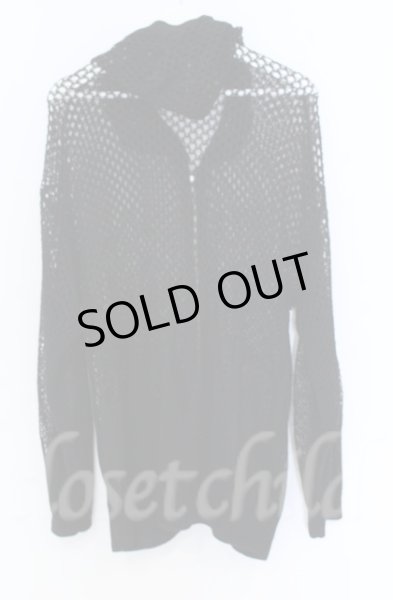 画像3: NO ID. / グラデーションシアーニットZIPパーカー ONE ブラック O-25-10-22-035-NO-to-YM-OS (3)