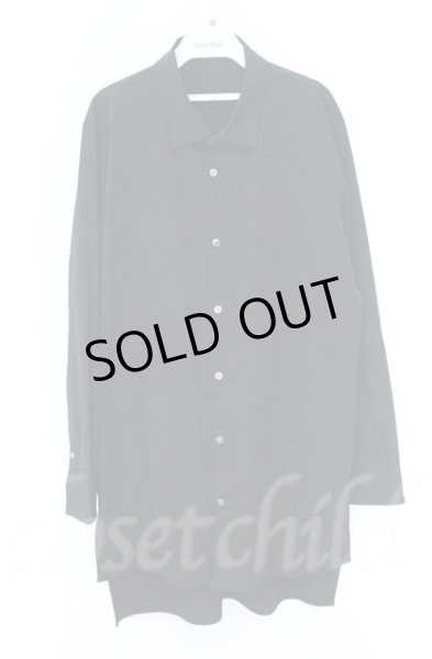 画像1: NO ID. BLACK / ストレッチロングシャツ ONE ブラック O-25-10-22-037-NO-sh-YM-OS (1)