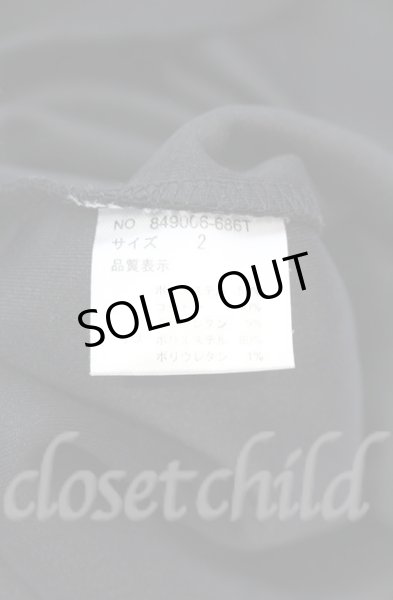 画像5: NO ID. / ストレッチクレープC/Nカットソー 2 ブラック O-25-10-22-038-NO-to-YM-OS (5)