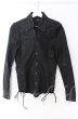 画像1: CIVARIZE / ゴートスキンレースアップウエスタンシャツ 44 ブラック O-25-10-22-004-CI-sh-YM-OS (1)