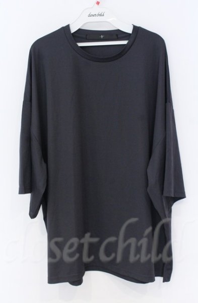 画像1: NO ID. / ドロップショルダードレープBIG Tシャツ ONE チャコール O-25-10-22-047-NO-ts-YM-OS (1)