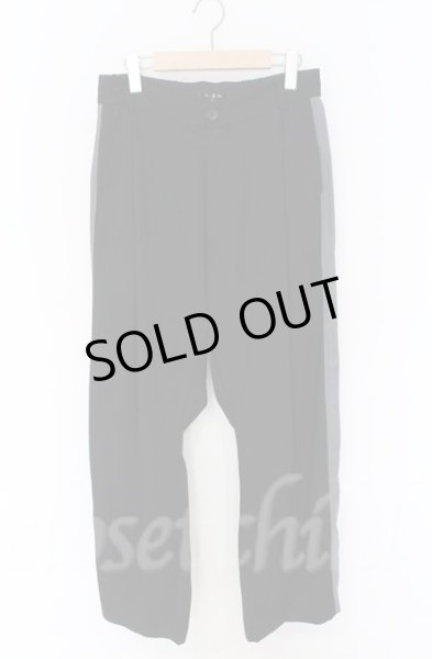 画像1: NO ID. BLACK / チェンジングサイドラインワイドトラウザーズパンツ 2 ブラックｘチャコール O-25-10-22-048-NO-pa-YM-ZT90 (1)