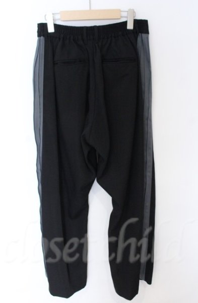 画像4: NO ID. BLACK / チェンジングサイドラインワイドトラウザーズパンツ 2 ブラックｘチャコール O-25-10-22-048-NO-pa-YM-ZT90 (4)