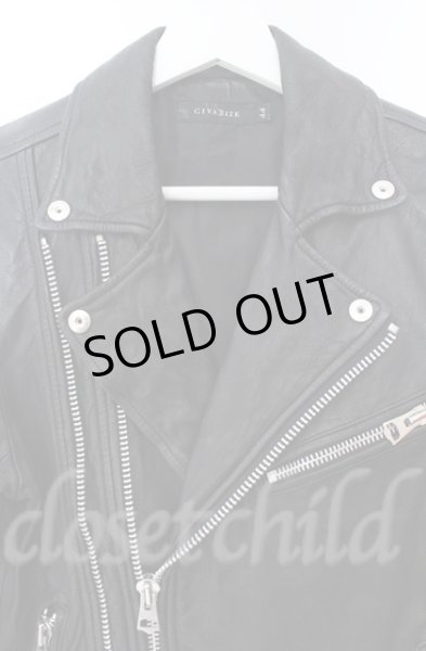 画像2: CIVARIZE / ベジタブルタンニングシープレザーダブルライダースジャケット 44 ブラック O-25-10-22-005-CI-ou-YM-OS (2)