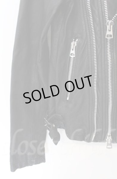 画像3: CIVARIZE / ベジタブルタンニングシープレザーダブルライダースジャケット 44 ブラック O-25-10-22-005-CI-ou-YM-OS (3)