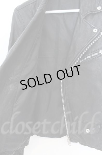 画像8: CIVARIZE / ベジタブルタンニングシープレザーダブルライダースジャケット 44 ブラック O-25-10-22-005-CI-ou-YM-OS (8)