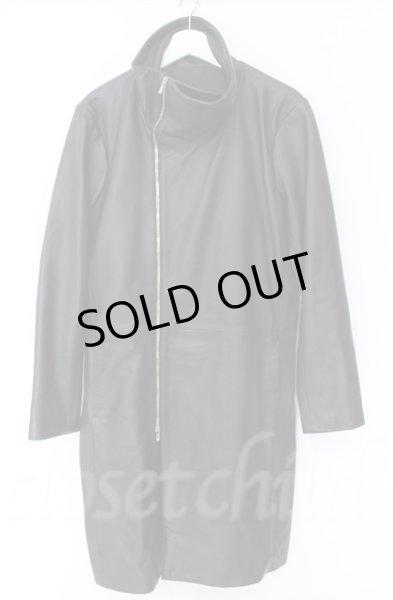 画像1: NO ID. / シープレザーハイカラーコート 2 ブラック O-25-10-22-002-NO-ou-YM-OS (1)