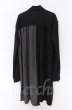 画像3: NO ID. BLACK / ギャザーロングシャツ ONE ブラックｘグレー O-25-10-28-023-NO-sh-YM-OS (3)