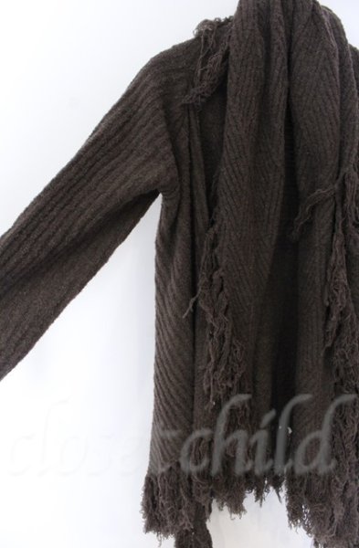 画像2: NO ID. / スラブニット3WAYフリンジガウン　カーディガン ONE グレー O-25-10-28-003-NO-to-YM-OS (2)