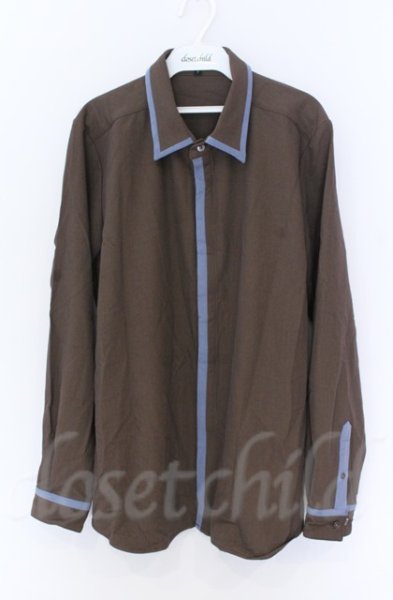 画像1: NO ID. / フライフロントスイッチングシャツ 2 ブラウン O-25-10-28-028-NO-sh-YM-OS (1)