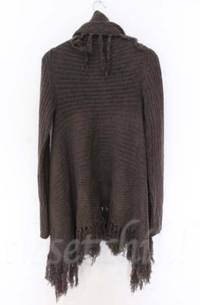 画像4: NO ID. / スラブニット3WAYフリンジガウン　カーディガン ONE グレー O-25-10-28-003-NO-to-YM-OS (4)