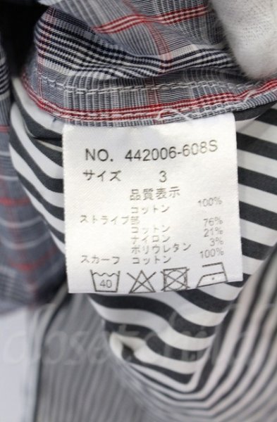 画像3: NO ID. BLACK / タータンストライプチェンジングシャツ 3 グレー O-25-10-28-032-NO-sh-YM-OS (3)