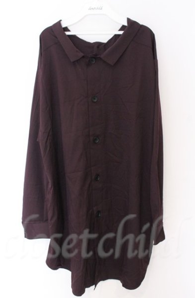画像1: NO ID. BLACK / 2WAYロングシャツ ONE ワイン O-25-10-28-035-NO-sh-YM-OS (1)