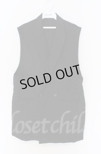 画像1: NO ID. BLACK / ノースリーブジャケット 2 ブラックxパターン O-25-10-28-037-NO-to-YM-OS (1)