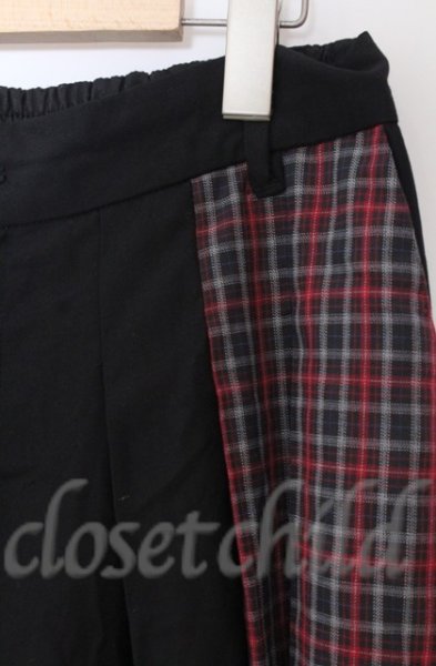 画像2: NO ID. BLACK / スウィチングプリーツワイドパンツ 3 レッドｘブラック O-25-10-28-039-NO-pa-YM-OS (2)