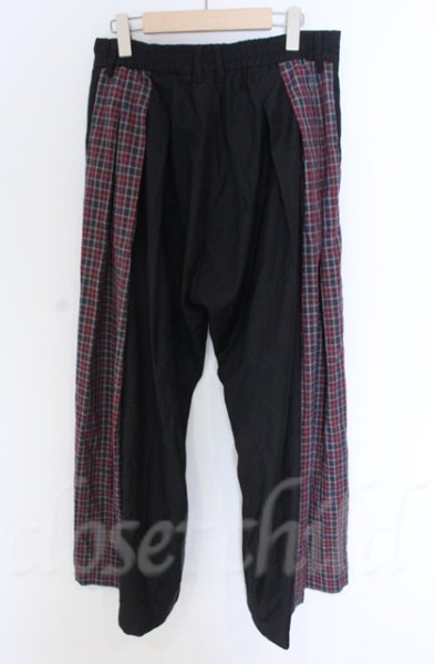 画像3: NO ID. BLACK / スウィチングプリーツワイドパンツ 3 レッドｘブラック O-25-10-28-039-NO-pa-YM-ZT013 (3)