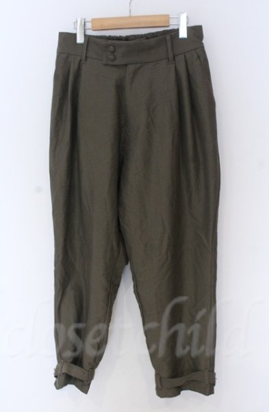 画像1: NO ID. BLACK / アンクルベルトバルーントラウザーズパンツ 2 カーキ O-25-10-28-040-NO-pa-YM-OS (1)