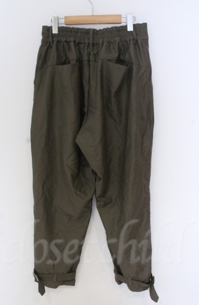 画像3: NO ID. BLACK / アンクルベルトバルーントラウザーズパンツ 2 カーキ O-25-10-28-040-NO-pa-YM-OS (3)