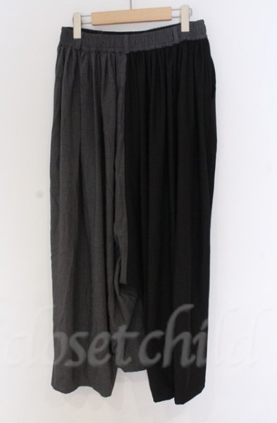 画像3: NO ID. BLACK / フラッタリングバギートラウザーズパンツ 1 ブラックｘグレー O-25-10-28-042-NO-pa-YM-OS (3)