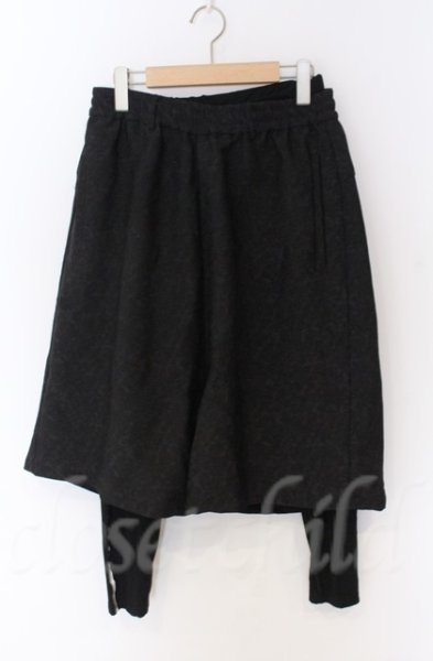 画像1: NO ID. BLACK / バギーハーフトラウザーズパンツ 2 ブラック O-25-10-28-044-NO-pa-YM-OS (1)