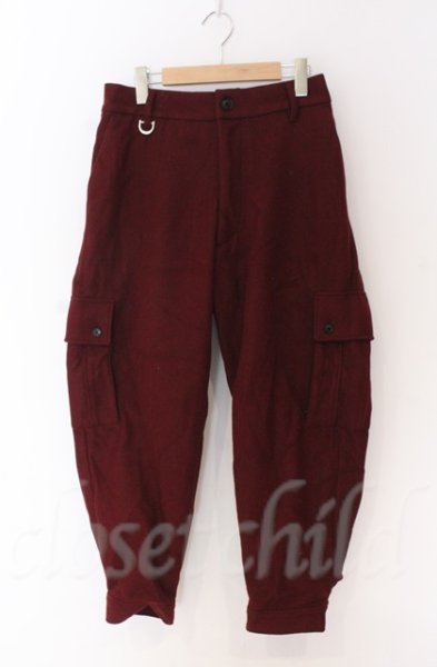 画像1: NO ID. BLACK / ドレープタックワイドトラウザーズパンツ 2 ワイン O-25-10-28-045-NO-pa-YM-OS (1)