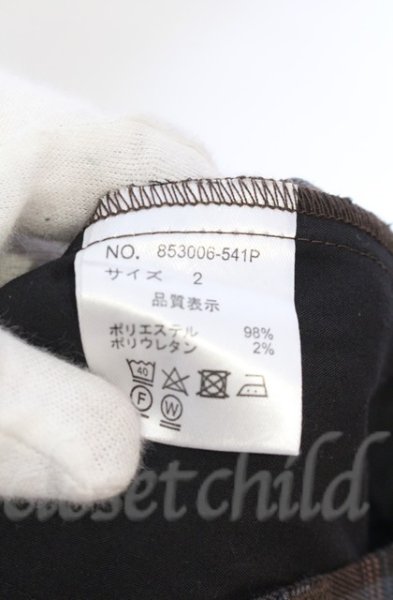 画像3: NO ID. / ハイウエストワイドレッグパンツ 2 ブルーグレーｘブラウン O-25-10-28-046-NO-pa-YM-OS (3)