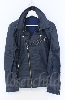 EKAM / ゴートスキン変形ライダースジャケット L ブラック O-25-04-04