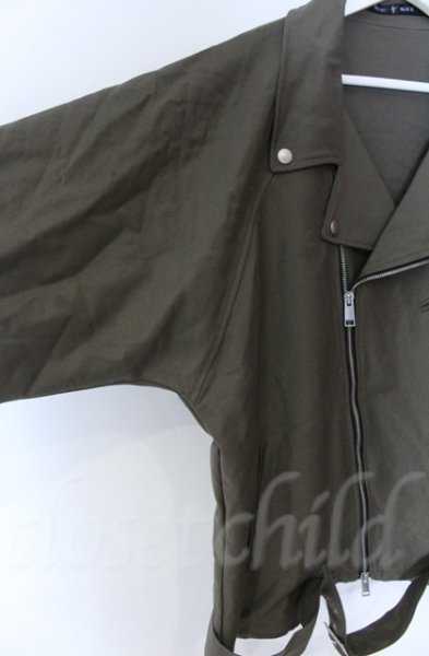 画像2: NO ID. BLACK / BIGダブルライダースコート ONE カーキ O-25-10-28-008-NO-ja-YM-OS (2)