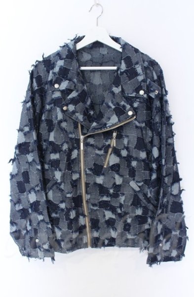 画像1: NO ID. / JQデニムBIGライダースジャケット ONE ブルー O-25-10-28-009-NO-ja-YM-OS (1)