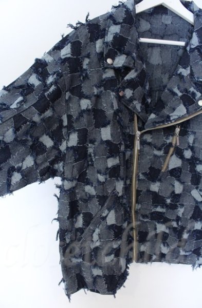 画像2: NO ID. / JQデニムBIGライダースジャケット ONE ブルー O-25-10-28-009-NO-ja-YM-OS (2)