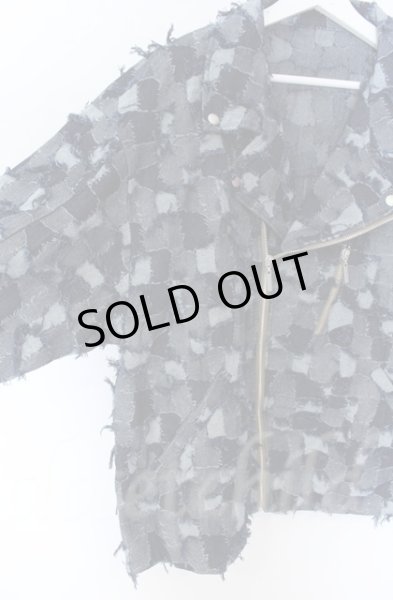 画像2: NO ID. / JQデニムBIGライダースジャケット ONE ブルー O-25-10-28-009-NO-ja-YM-ZT1111M (2)