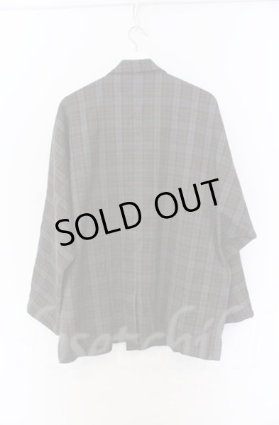 画像4: NO ID. / ドルマンスリーブダブルブレストジャケット ONE ブルーチェックｘブラウン O-25-10-28-011-NO-ja-YM-OS (4)