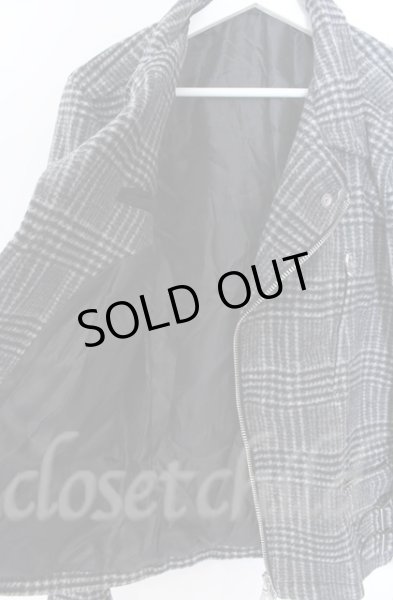 画像2: NO ID. BLACK / ウールライトニングWライダースジャケット 3 グレー O-25-10-28-015-NO-ou-YM-M001 (2)