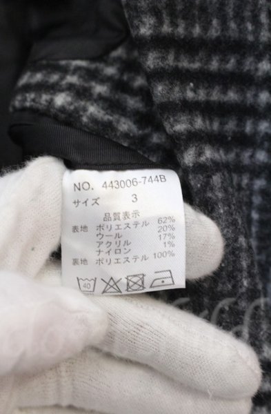 画像4: NO ID. BLACK / ウールライトニングWライダースジャケット 3 グレー O-25-10-28-015-NO-ou-YM-OS (4)