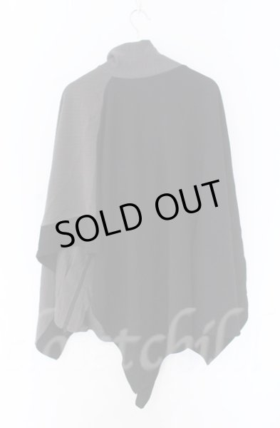 画像4: NO ID. BLACK / 3WAYリブZIPポンチョ ONE ブラックｘチャコール O-25-10-28-002-NO-to-YM-ZT013 (4)