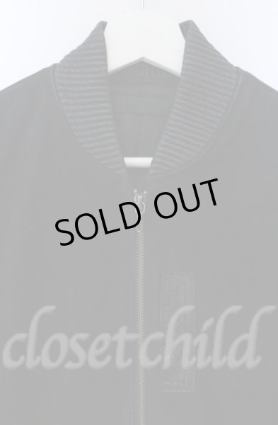 画像2: FUGA / Sweet Brest レザー切り替え MA-1ジャケット 44 ブラック O-25-11-06-003-FU-ou-YM-OS (2)