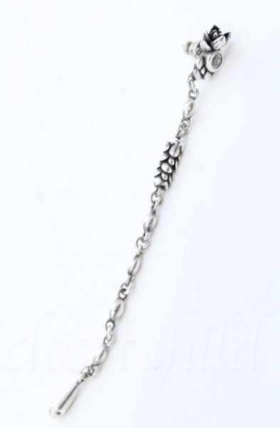 画像1: Bloody Mary / ウォーターローズピアス  シルバーｘクリア O-25-11-06-026-Bl-ac-YM-OS (1)