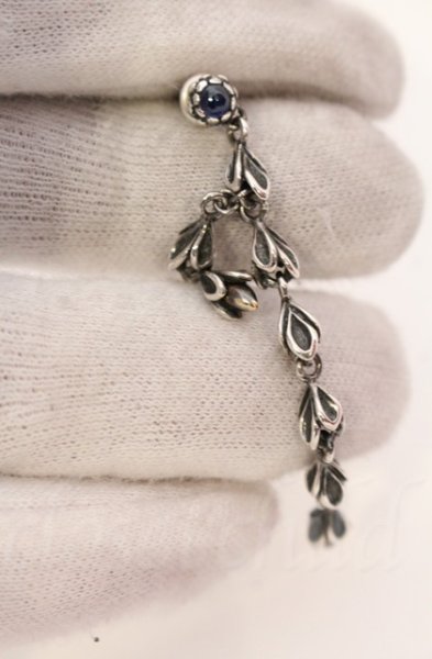 画像2: Bloody Mary / サージ　ダブルピアス  シルバーｘブルー O-25-11-06-028-Bl-ac-YM-OS (2)