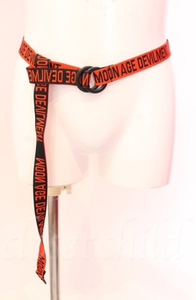 画像1: Moonage Devilment / Embroidery Long Belt ベルト  レッドｘブラック O-25-11-06-029-Mo-0-YM-OS (1)