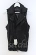 画像1: CIVARIZE / ゴートレザースタッズダブルライダースベスト 44 ブラック O-25-11-06-004-CI-to-YM-OS (1)
