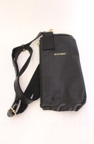 画像1: Moonage Devilment / レザーショルダーバッグ  ブラックｘゴールド O-25-11-06-038-Mo-ba-YM-OS (1)